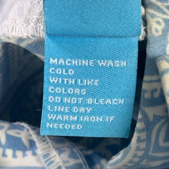 J. McLAUGHLIN Blue & White Paisley Light Weight Jeans Size 10 X 31.5 Inseam - Picture 8 of 11